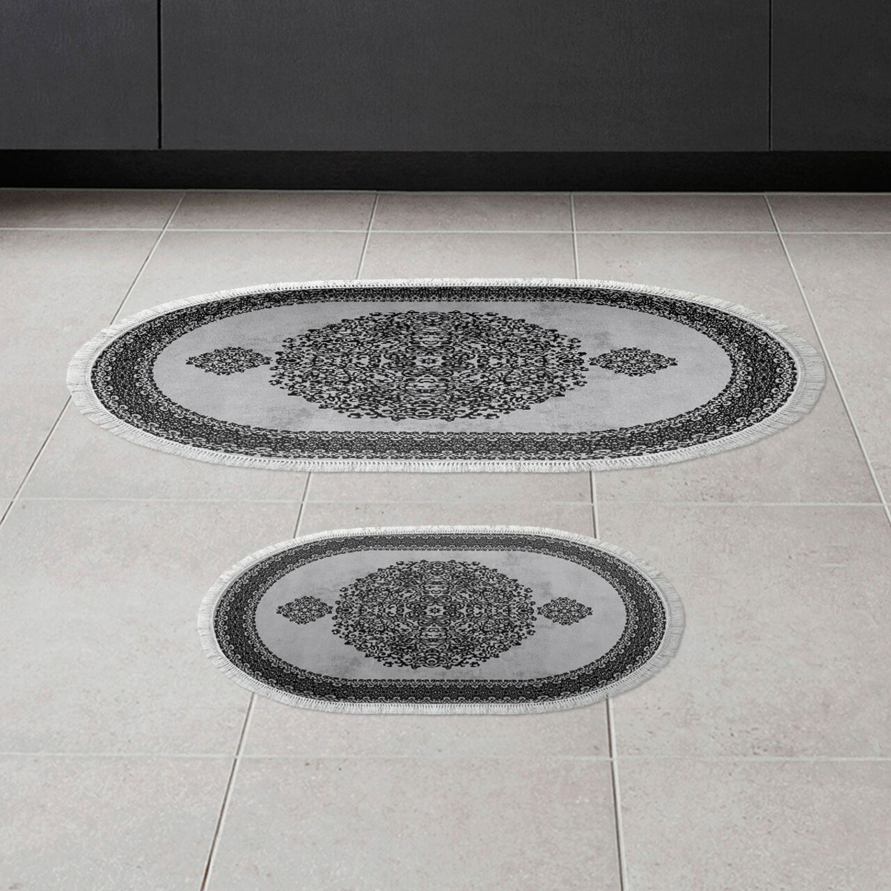 Set covorase de baie, L'essentiel Maison, 410602, Gri - imagine 5